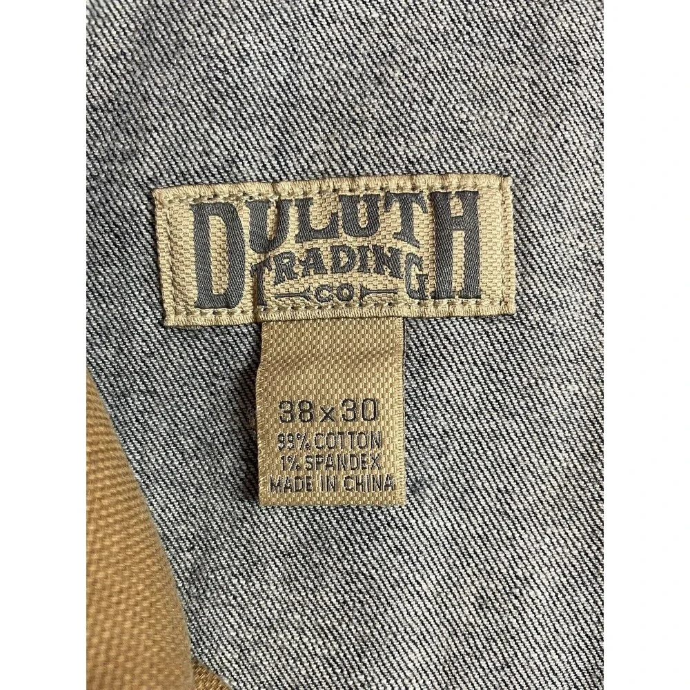 Duluth Flex Ballroom Men's Size 38x30 Heavy Duty Work Standard Fit Canvas Jeans